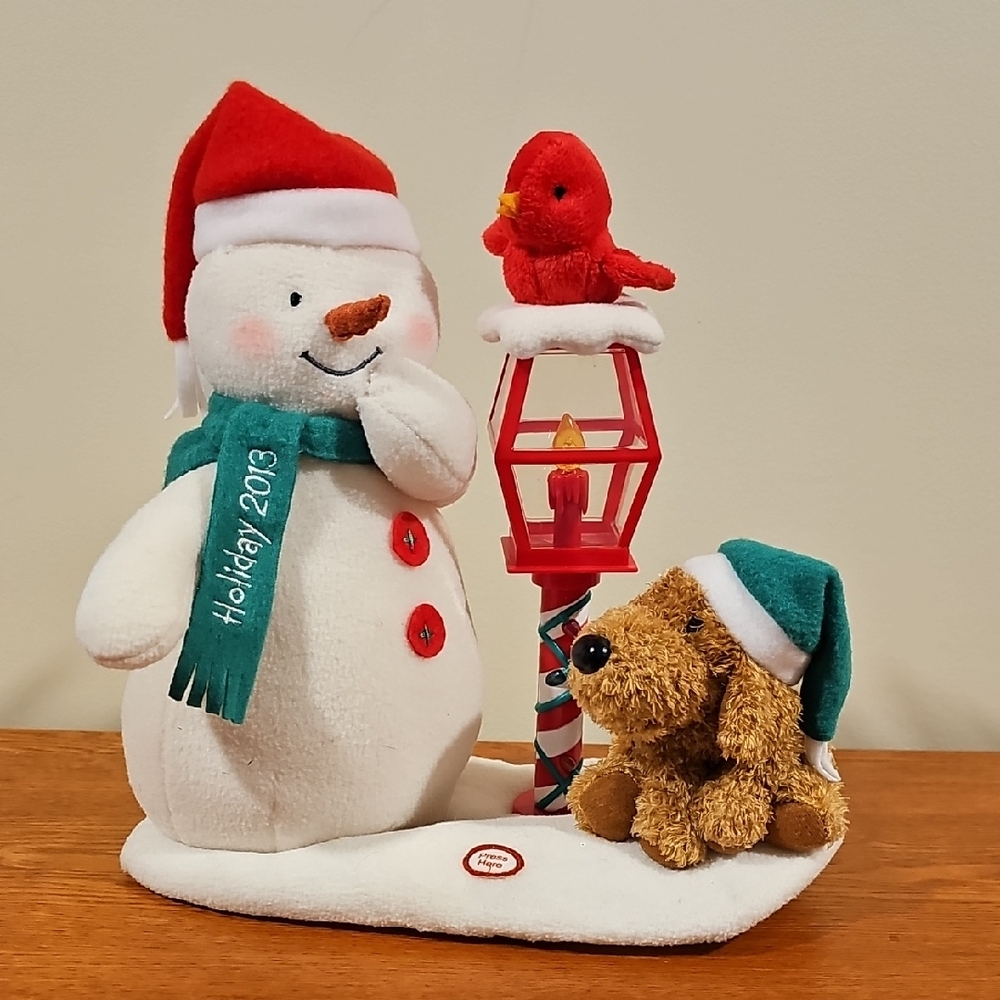 Hallmark Holiday Decor Snowman with Red and Green Accents